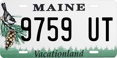 ME license plate 9759UT