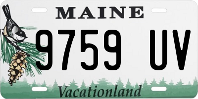 ME license plate 9759UV