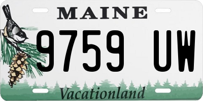 ME license plate 9759UW