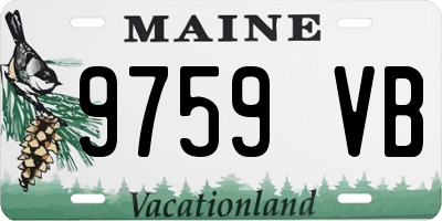 ME license plate 9759VB