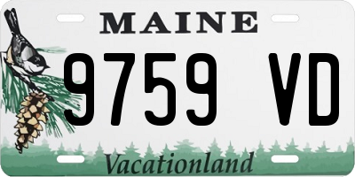 ME license plate 9759VD