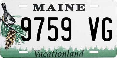 ME license plate 9759VG