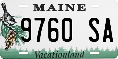 ME license plate 9760SA