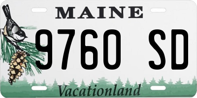 ME license plate 9760SD