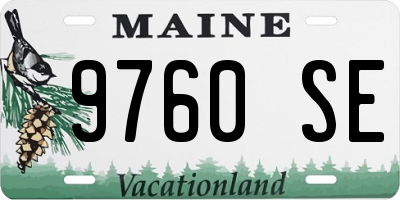 ME license plate 9760SE