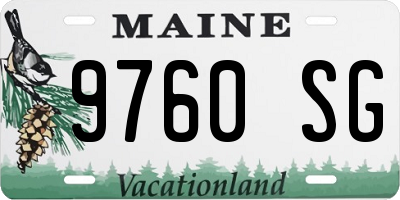 ME license plate 9760SG