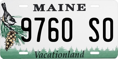 ME license plate 9760SO