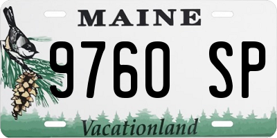 ME license plate 9760SP