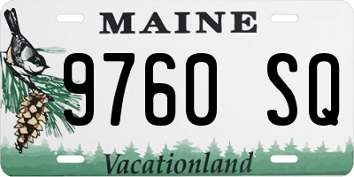 ME license plate 9760SQ