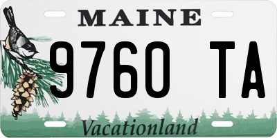 ME license plate 9760TA