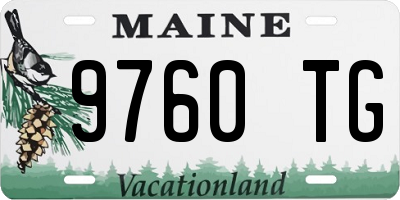 ME license plate 9760TG