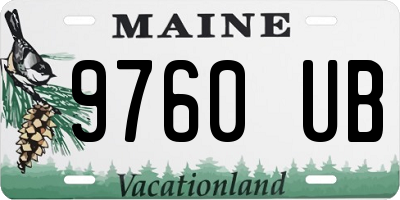 ME license plate 9760UB