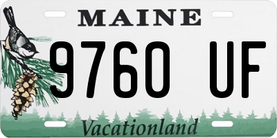 ME license plate 9760UF