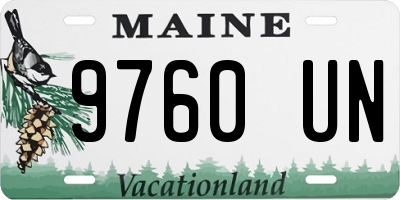 ME license plate 9760UN