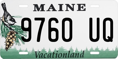 ME license plate 9760UQ