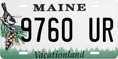 ME license plate 9760UR