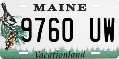 ME license plate 9760UW