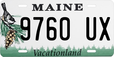 ME license plate 9760UX