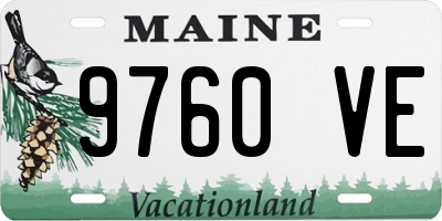 ME license plate 9760VE
