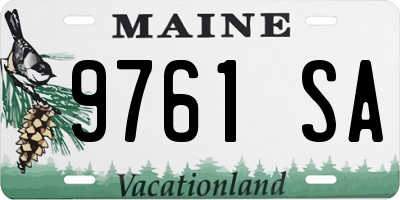 ME license plate 9761SA