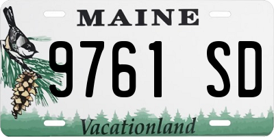 ME license plate 9761SD