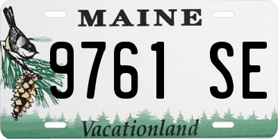 ME license plate 9761SE