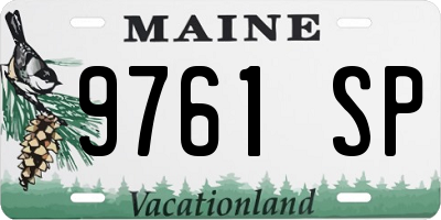 ME license plate 9761SP