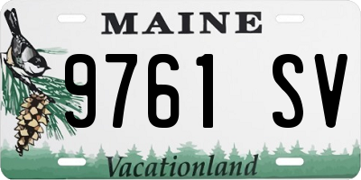 ME license plate 9761SV