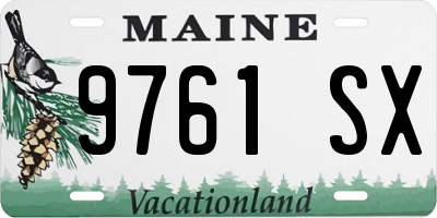 ME license plate 9761SX