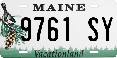 ME license plate 9761SY