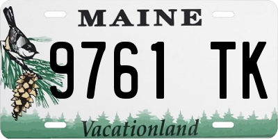 ME license plate 9761TK