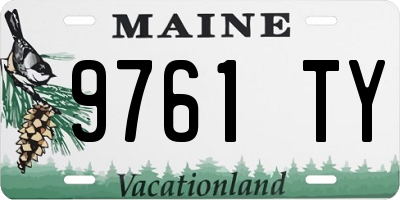 ME license plate 9761TY