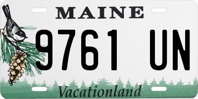 ME license plate 9761UN