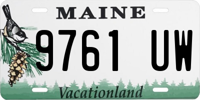 ME license plate 9761UW