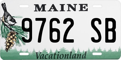 ME license plate 9762SB