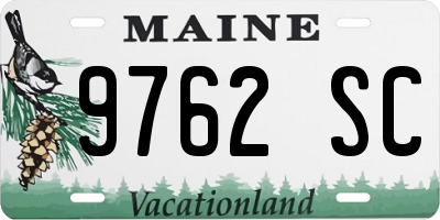 ME license plate 9762SC