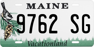 ME license plate 9762SG