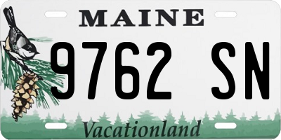 ME license plate 9762SN