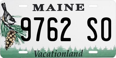 ME license plate 9762SO