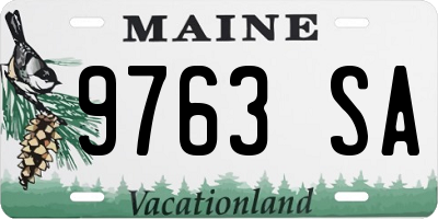 ME license plate 9763SA