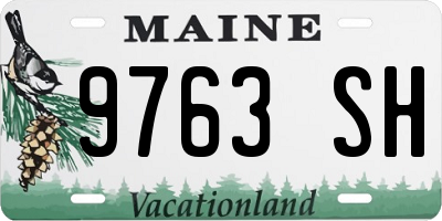 ME license plate 9763SH
