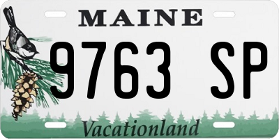 ME license plate 9763SP