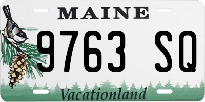 ME license plate 9763SQ