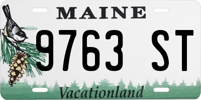 ME license plate 9763ST