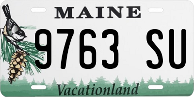 ME license plate 9763SU