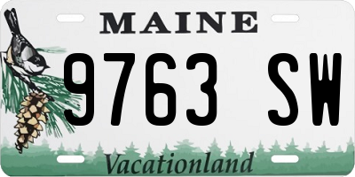 ME license plate 9763SW