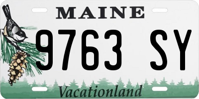 ME license plate 9763SY
