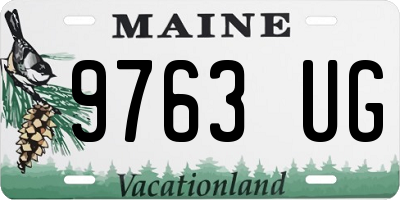 ME license plate 9763UG