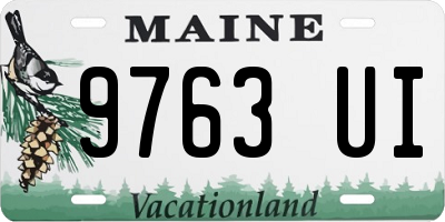ME license plate 9763UI