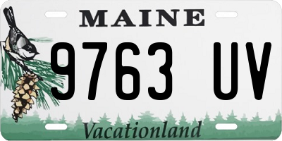 ME license plate 9763UV